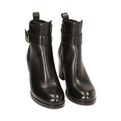 Stivaletti Chelsea neri in pelle, tacco 6,3 cm, Primadonna, 22L920061PENERO036, 002 preview