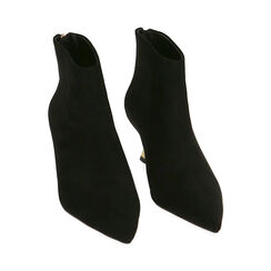 Ankle boots neri in microfibra, tacco 5,5 cm , Primadonna, 204954401MFNERO035, 002 preview