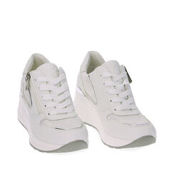 Sneakers bianco argento, Primadonna, 232850921EPBIAR035, 002a