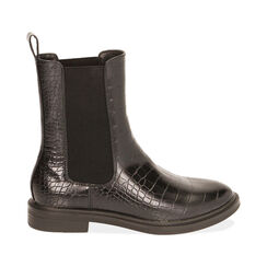 Chelsea boots neri stampa cocco, ULTIME OCCASIONI, 180611411CCNERO035, 001 preview
