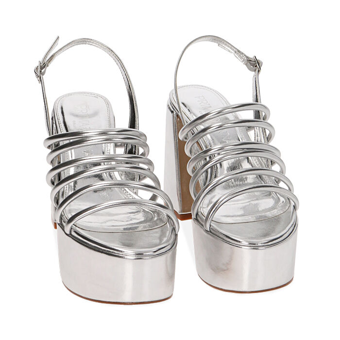 Sandali platform argento clearance