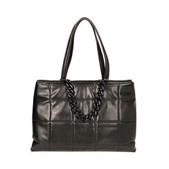Borsa a spalla nera matelassé quadrata, Primadonna, 22F508973EPNEROUNI, 001 preview
