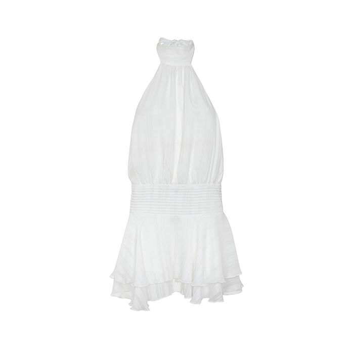 Vestido blanco de estilo luminoso, Primadonna, 27C925503TSBIANM