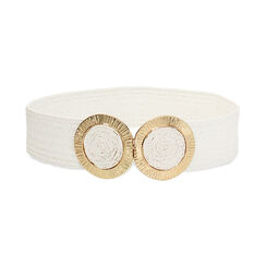 Ceinture femme blanche en raphia, Primadonna, 25B400029RFBIANUNI, 001 preview