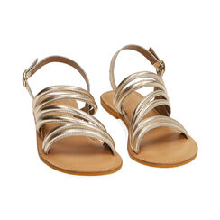 Sandali oro in pelle, Primadonna, 216702071PEOROG036, 002 preview
