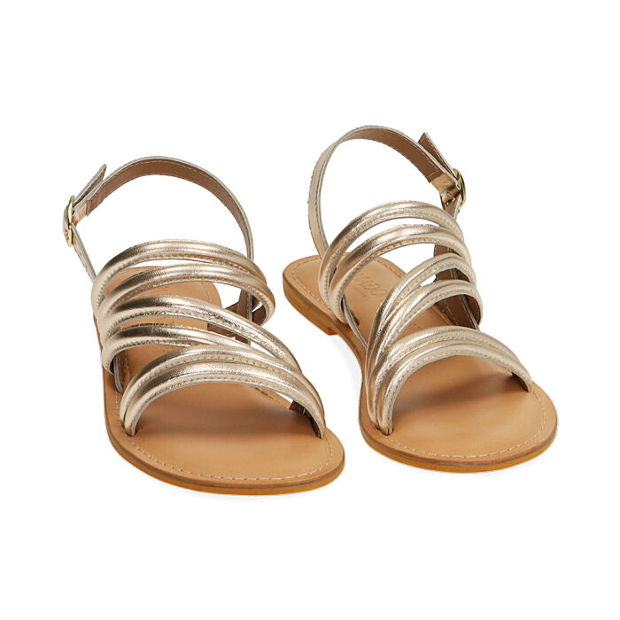 Sandali Donna Sandalo Dorato Basso Sandali Donna Sandalo Oro Alla