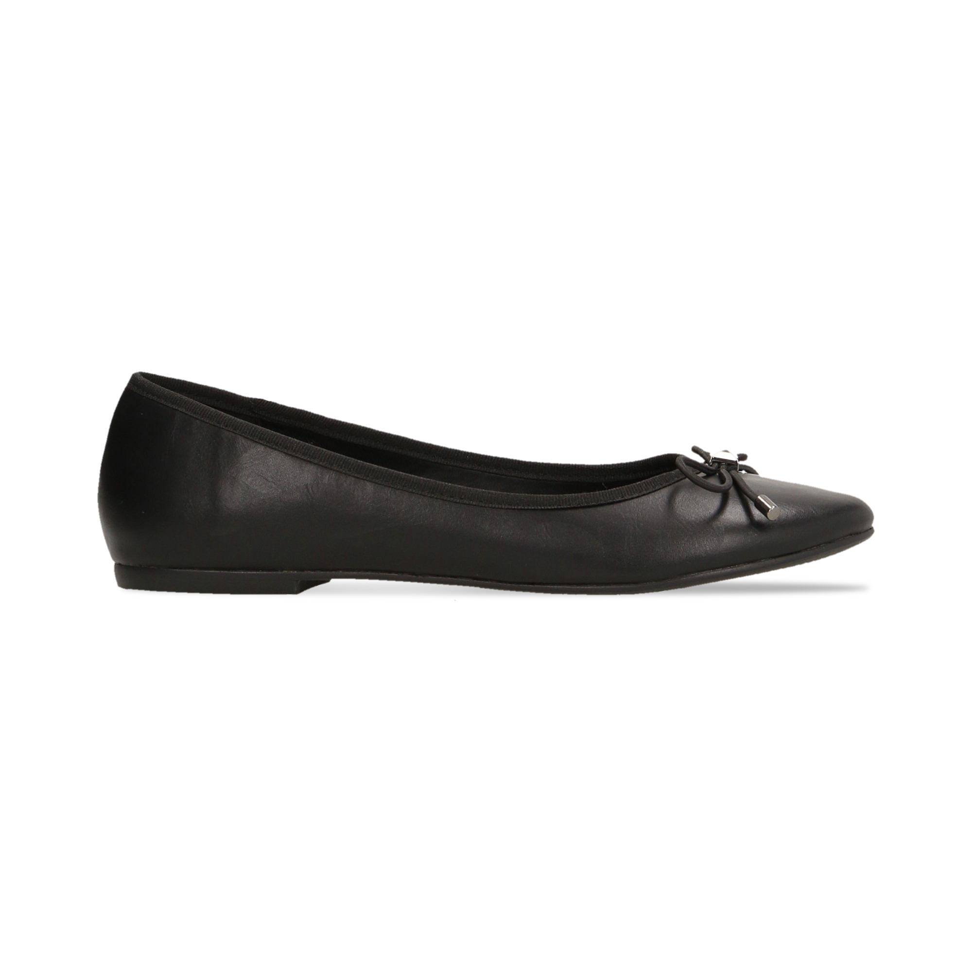 Ballerine a punta nere con cinturini