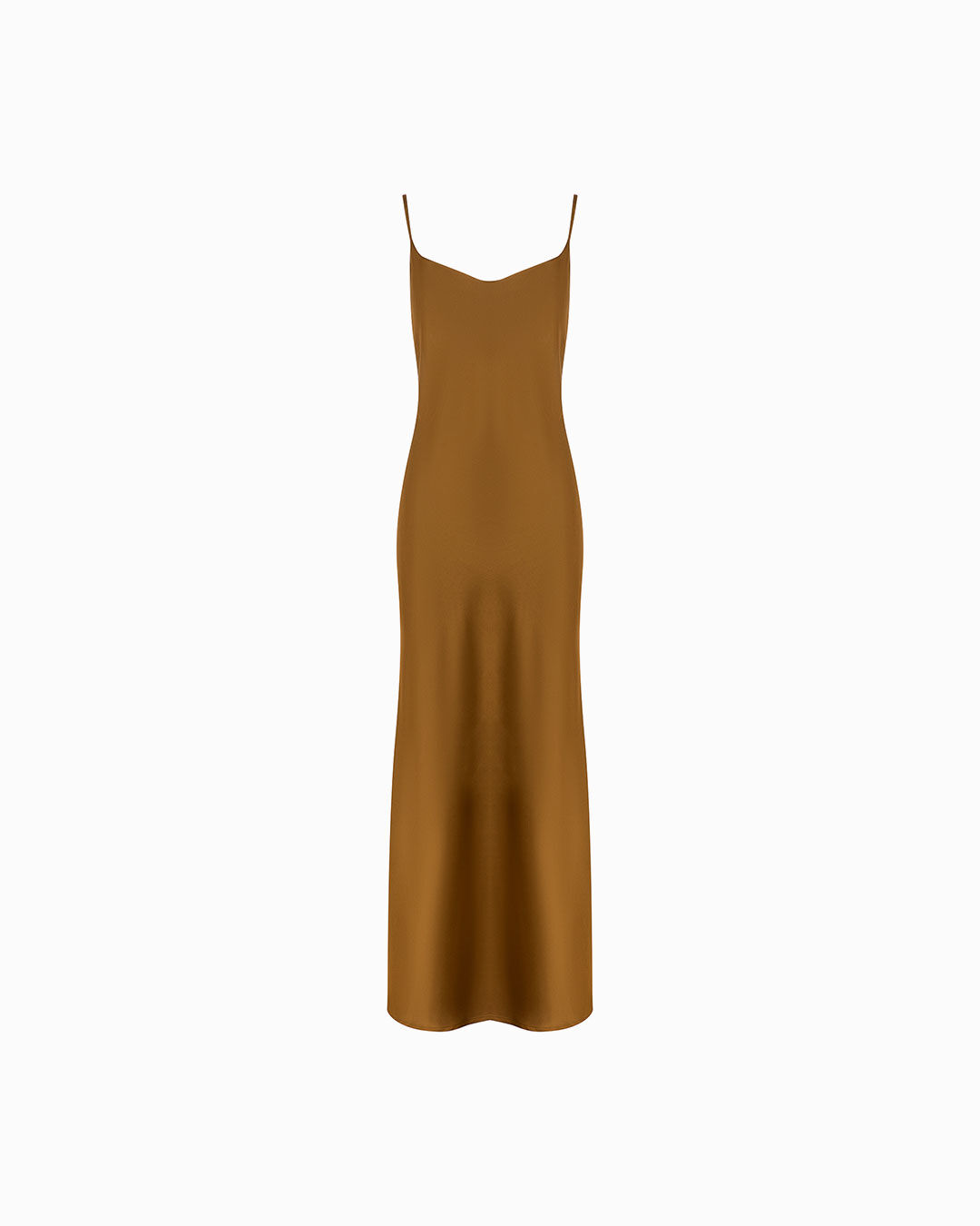 Vestito ruggine con dettagli eleganti