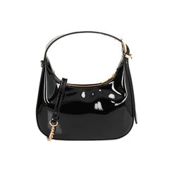 Mini bag nera in vernice, Primadonna, 245125841VENEROUNI, 001 preview