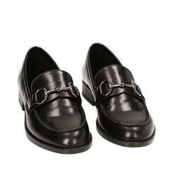 Mocassino nero abrasivato, Primadonna, 244904755ABNERO036, 002a