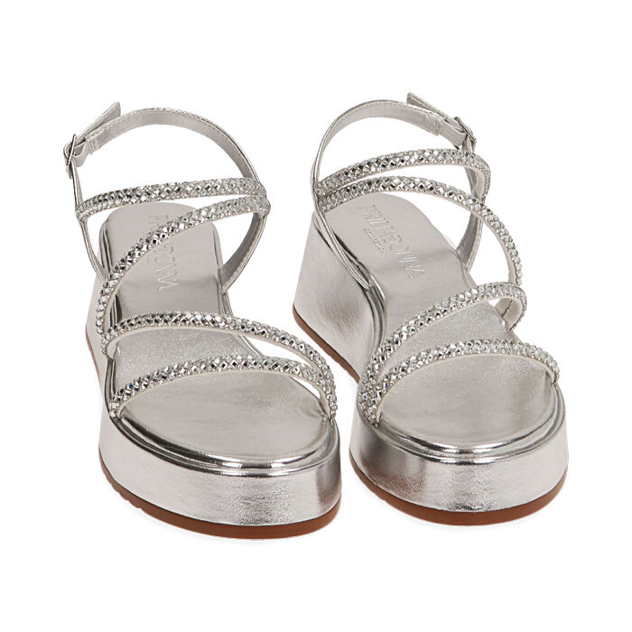Sandali zeppa clearance argento