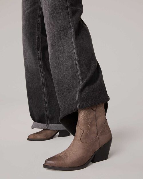 BOTAS DE LLUVIA BOTAS CA&Ntilde;A CORTA TEXANO, TAUPE