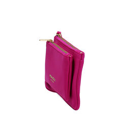 Portamonete donna fucsia in tessuto, Primadonna, 255126252LYFUCSUNI, 002a