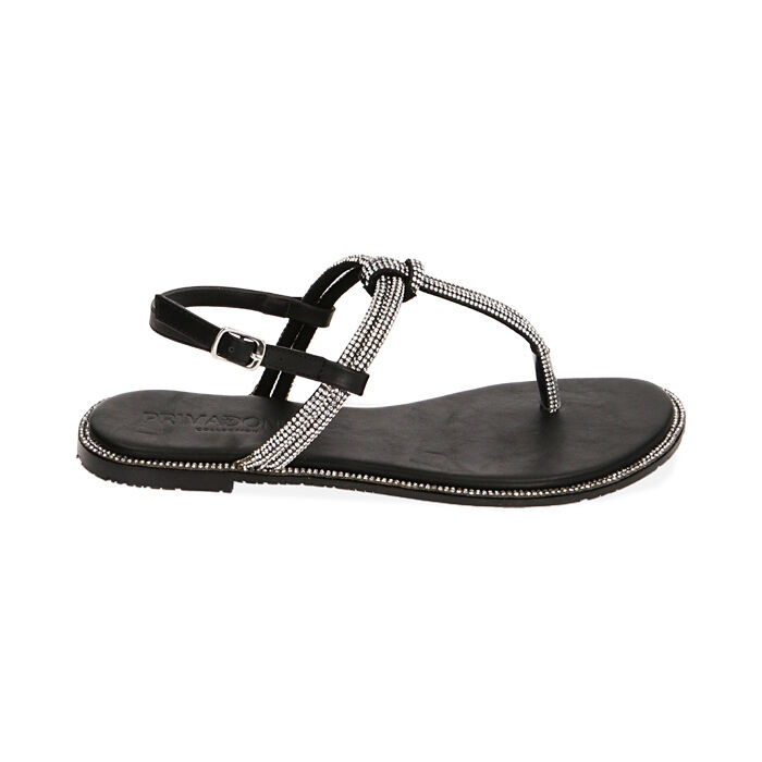 Sandali neri con strass hotsell