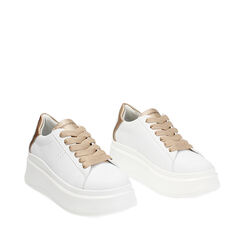 Sneakers bianco-oro, Primadonna, 242800720EPBIOR036, 002a