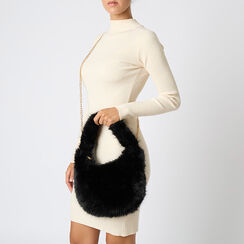 BAG HANDBAG FUR NERO, Primadonna, 26B402538FUNEROUNI, 002a