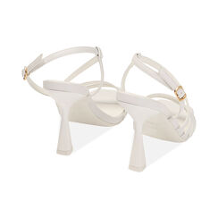 Sandali bianchi, tacco 9,5 cm, Primadonna, 214912902EPBIAN036, 003 preview