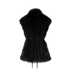 Cappotto smanicato in faux fur nero, Primadonna, 266500477FUNEROM, 003 preview