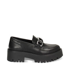 Mocassino nero con fibbia, Primadonna, 240631602EPNERO035, 001a