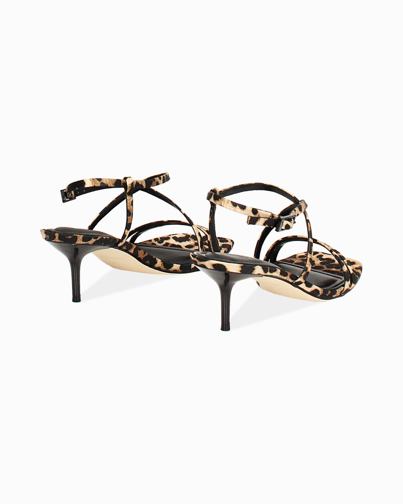 Sandalo donna leopardato in raso, tacco 5,5 cm image number null