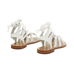 Sandalias bajas de mujer blancas en vacchetta, Primadonna, 25B814004VABIAN036, 004 preview