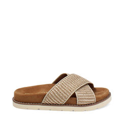 Sandali bassi donna beige in raffia, Primadonna, 25P347702RFBEIG036, 001a
