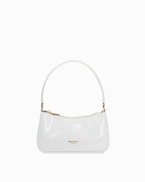 Mini bag bianca con tracolla removibile, WHITE
