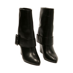 Ankle boots neri, tacco 8,5 cm , Soldés, 182183406EPNERO035, 002 preview