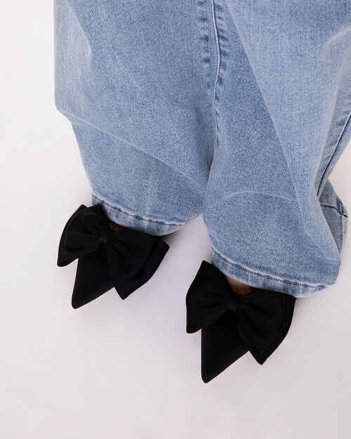 Zapato destalonado negro tac&oacute;n 5 cm, BLACK