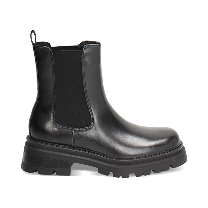 Botín Beatles negro con tacón de 5,5 cm., Primadonna, 260622305EPNERO035