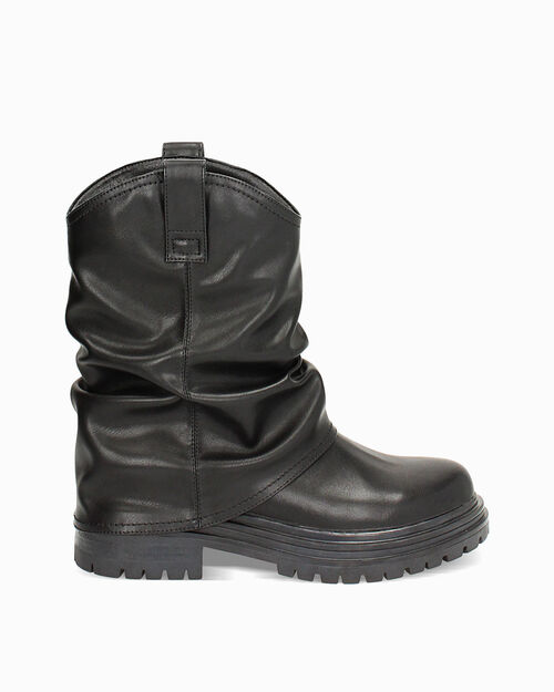 ZAPATOS BIKER SINTETICO NERO, BLACK
