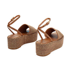Compensées femme cognac en raphia, Primadonna, 25M761693RFCOGN035, 004 preview