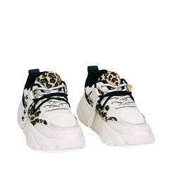 Zapatillas blancas con estampado de leopardo, Primadonna, 23O522010EPBILE035, 002a