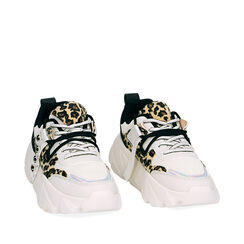 Zapatillas blancas con estampado de leopardo, Primadonna, 23O522010EPBILE036, 002a