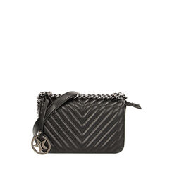 Borsa a tracolla nera con doppia tasca, Primadonna, 265700970EPNEROUNI, 001a
