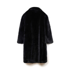 Cappotto lungo in pelo sintetico nero, Primadonna, 26B400103FUNEROM, 003 preview