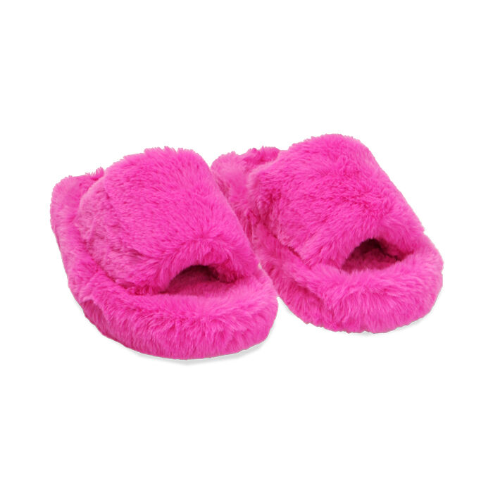 Rosa Ciabatte Pelose Fucsia Colors Of California Ciabattine