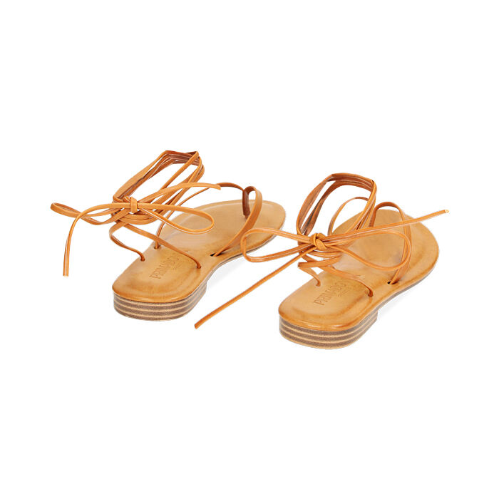Sandali donna bassi cognac Primadonna Collection