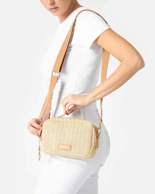 BAG MINI BAG RAFIA BEIG, BEIGE