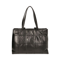 Borsa a spalla nera matelassé quadrata, Primadonna, 22F508973EPNEROUNI, 003 preview