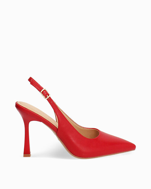 D&eacute;collet&eacute; rosse slingback tacco 9,8 cm, RED