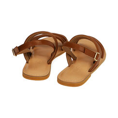 Sandali cognac in pelle, Ultime occasioni, 216702071PECOGN040, 003 preview