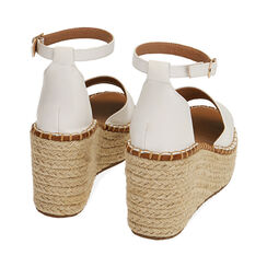 Sandali bianchi, zeppa 8,5 cm, Primadonna, 214907132EPBIAN035, 003 preview