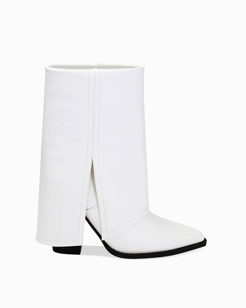 CHAUSSURES POUR FEMMES DEMI-BOTTE SYNTHE, WHITE