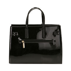 Borsa a mano nera in vernice, Primadonna, 225731833VENEROUNI, 003 preview