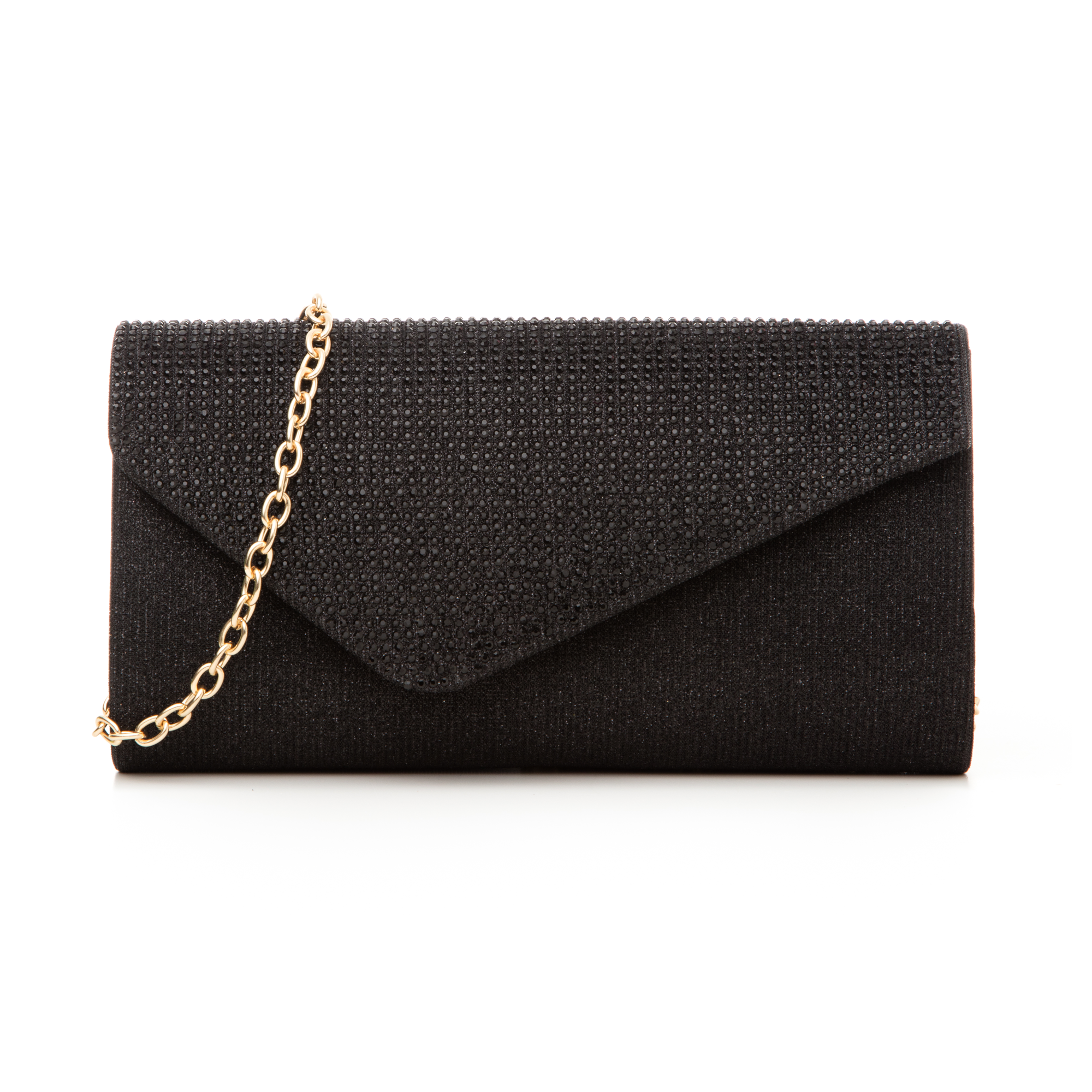 Borsa nera glitter con strass donna | Primadonna Collection