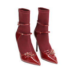 Tronchetto in tessuto cherry, tacco 10,5 cm, Primadonna, 242102020LYCHER036, 002 preview