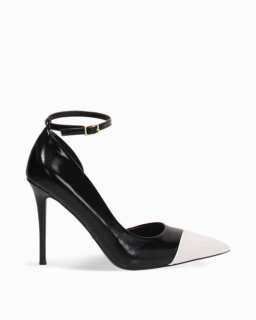 D&eacute;collet&eacute; nero-bianco con tacco 10,2 cm, MULTI COLOR