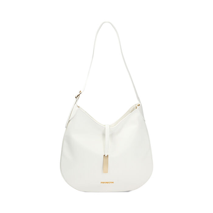 Borsa hobo a spalla bianca, Primadonna, 232323634EPBIANUNI