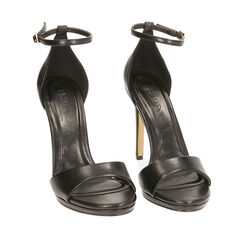 Sandali neri, tacco 11 cm , Ultime Occasioni, 192133410EPNERO036, 002a